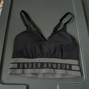 Under Armour Black and Gray Sports Bra